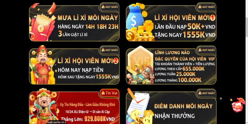 Tổng hợp một số thưởng miễn phí Win55 siêu hấp dẫn 